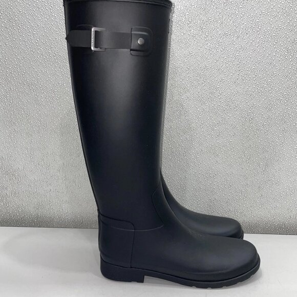 NEW HUNTER Women’s Refined Tall Rain Boots – Black - Picture 6 of 8